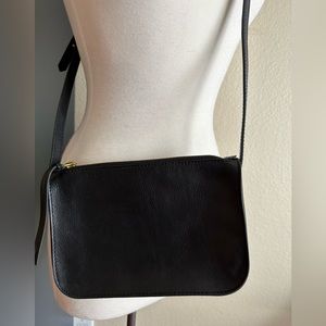 Madewell Black Leather Crossbody Bag